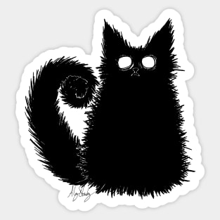 Fluffy cat named Cookie Sticker